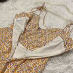 Isalis Floral Mini Dress in Purple Orange Large Photo 8