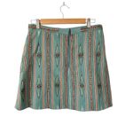 Alice + Olivia Riley Navajo Aztec Beaded Embroidery Sage Green Mini Skirt size 8 Photo 6