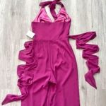Pink Halter Romper Jumpsuit S Purple Photo 5