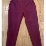 Kate Spade Dennis burgundy straight leg pant size 6 Photo 10
