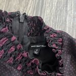 Who What Wear Black Purple Polka Dot Sleeveless Dress Size Small Fit & Flare Photo 2