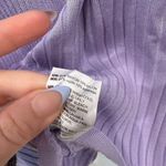 White House | Black Market Lavender Ribbed Button Front Cardigan Size M Photo 4