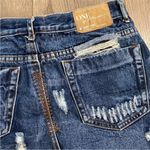 One Teaspoon  Junkyard Distressed Blue Jean Skirt Size‎ 25 Photo 4