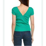Nation Ltd . Quinn Back Wrap Rib Top Green Size XL Photo 1