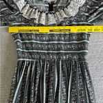 Vintage 1970s Handmade Dark Green Pink Floral Lace Prairie Maxi Dress Size Small Photo 9