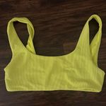 Daily Drills Yellow Ribbed Bikini Top Photo 0
