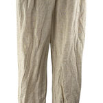 Abercrombie & Fitch Beige Linen High Rise Pleated Wide Leg Trousers Pants Sz 30 Photo 0