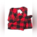 New Auden Women's Buffalo Check Flannel Long
Sleeve Top Shorts Pajamas Red Size 3X Photo 1