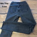 We The Free  High Waisted Black Raw Hem Straight Jeans size 24 Photo 1
