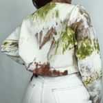 H&M NEW Hand-Dyed Cropped Relaxed-Fit Sweatshirt | Size M Photo 4