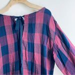 Bella Dahl  Plaid Bell Sleeve Tie Back Top size S Photo 6