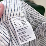 American Eagle  Pinstripe Stripe White Tapered Pants High Waist 4 Regular Photo 10