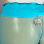 Zuliana Mesh Teal Front Tie Mesh Pants & White Sleeveless Front Tie Pants New Blue Size L Photo 4