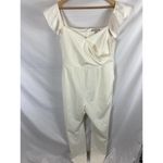 Chelsea28  off the shoulder white wide leg jumpsuit size large Photo 2
