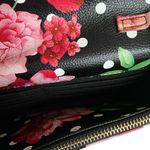 Bebe women's kimberly floral black small crossbody bag clutch gold hardware Photo 3