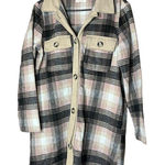 MELLODAY  Longline Oversized Flannel Jacket Shacket‎ Photo 0
