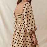 Faithfull the Brand Dallia Linen Mini Dress, Biscuit Emelda Dot, Small Photo 4
