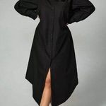 Maeve NWT Anthropologie  The Soren in Black Cotton Midi Shirt Dress XL Photo 0