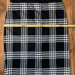 Talbots wool blend plaid black and white skirt sparkle Photo 3