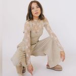 Free People NWT Forever And Always Ruched One-Piece Color: Bleached Sand Size S Photo 4