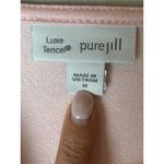 J Jill Pure Jill Shirt Women Medium Pink Luxe Tencel Asymmetric Hem Tunic Comfy Photo 5