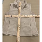 Frost Large Beige Full Zip Thick High Neck Fleece Vest Sleeveless Pocket Zip Photo 8