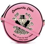 Olympia Le-Tan Monopoly Community Chest bank error dizzie shoulder bag in pink Photo 0