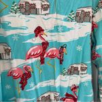 Nick & Nora  Flannel Button Pajama Top Airstream Flamingo Christmas XXL Photo 6