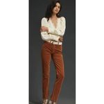 Mother The Mid Rise Dazzler Ankle Corduroy Pants Size 31 Stretch Boho Western Brown Photo 1