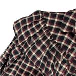 Monki Plaid Frill Ruffle Button-down Top Medium Photo 5