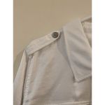 Sejour Nordstrom White Polyester Satin Jeans Style Jacket Photo 5