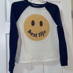Zoe & Liv (5/$25)  Smiley Face Best Life long sleeve raglan top Photo 0