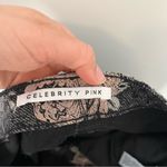 Celebrity Pink  Floral print skinny jeans black gray pink yellow white rose Photo 5