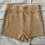 Women XS knit tube top and pull on shorts outfit tan Photo 1