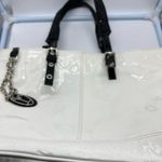 Giuseppe Zanotti white and black patent leather purse-has stains see description Photo 8