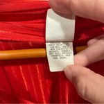 Vintage 70’s red silky semi sheer stripe sailor tie collar flowy blouse Size XXL Photo 4