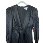 Mac Duggal  NEW Size 10 Black Front Twist Puff Sleeve Deep V Jumpsuit Style 2647 Photo 6