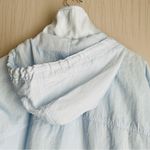 Vince Half-Zip Hooded Windbreaker in Sea Breeze Blue Womens size Large Photo 9