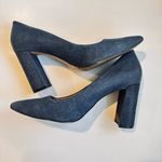 Banana Republic  Navy Textured Pebble Leather Heels Size 9.5 Photo 8