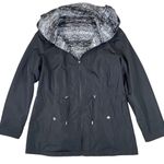 Valerie Stevens  Women’s black hooded coat size M with interior exterior pockets Photo 1