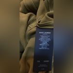 Saint Laurent  Satin Crepe Belted Hooded Jacket Vert Mousse Size FR 36 Photo 4