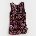 Yoana Baraschi  Anthropology Embroidered Tank Top Floral Sleeveless Boho Sheer  S Photo 3