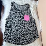 PINK - Victoria's Secret Victoria's Secret Pink Gray Animal Cheetah Pocket Tunic Tank Top Shirt Small Photo 6