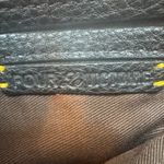 Pour La Victoire ‎ Black Leather Clutch Bag Gold Hardware Vintage Photo 3