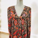 Zara Trafaluc Women's Red, Black, Purple and Tan Blouse size L. Red Size L Photo 0