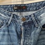 3x1 higher ground distressed boyfriend straight leg crop jeans raw hem size 28 Photo 4