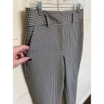 White House | Black Market WHBM Elle Slim Tapered Ankle in Gingham Size 4 Black w/ White Gingham EUC Photo 9