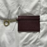 Steve Madden  Card Case Burgundy Purple ID Holder Gold Keyring Small Photo 4