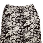 Rena Rowan | Vintage Silk Cream and Brown Full Length Skirt | Size 6 Photo 2