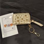 Jimmy Choo  Gold Metallic Star Studded Key Holder Wallet with COA Photo 3